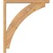Ekena Millwork Thorton Block Smooth Bracket w/ Offset Brace, Western Red Cedar, 3 1/2"W x 28"D x 32"H BKT0402X28X32THR05SWR - alternate 2